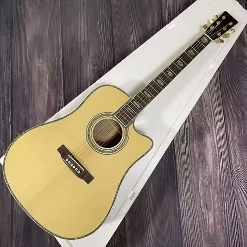 Click to take a look at the 41 inch D45 series solid wood guitar with a natural wood notch