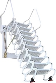 Attic Telescopic Ladder Wall Mounted Step Ladder Pull Down from Wall Loft Ladder Load 400kg/880lb No