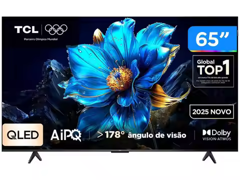 65" TCL 4K UHD QLED Smart TV 65P7K with Google TV, AiPQ, Google Assistant, 3 HDMI ports, and 1 USB p