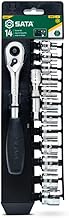 SATA ST09523G Hex Socket Wrench Set, 0.37 inch (9.5 mm) Drive (14 Pieces)