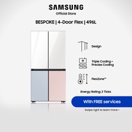 Samsung BESPOKE 496L 4-Door Flex Fridge | Auto Ice Maker | UV Deodorising Filter | F-RF6035B48U32