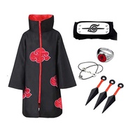 5 PICS Uchiha Tobi Obito Akatsuki Cosplay Costume Cloak Halloween Cosplay Costume HeadbandCOD