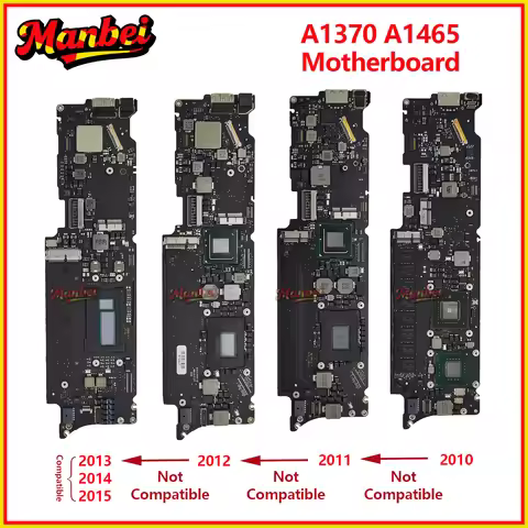 Original Laptop A1465 Motherboard For Macbook Air 11" A1370 A1465 Logic Board 4GB 8GB 2010 2011 2012