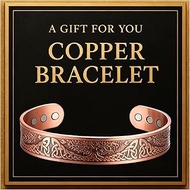 Flower Copper Bracelet for Women Men Copper Cuff Bracelet Pain Relief Therapy Gift for Dad Husband B