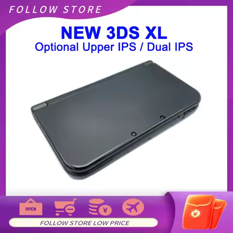 Region-free NEW 3DS XL Retro Game Console Pre-installed 3DS Games / Homebrew / FBI / HShop, Optional