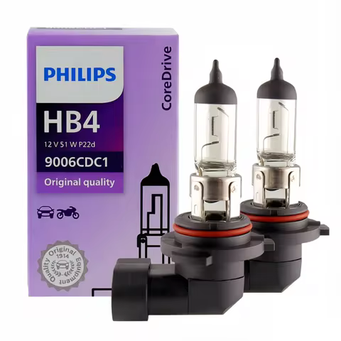 Philips 9006 HB4 12V 51W P22d 9006CDC1 Brighter Original Light OEM Car Halogen Headlight Auto Bulb F