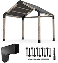 ITeVe.GD 105° Pergola DIY Bracket Kits,2-Way L Shaped Corner Brackets for 4" x 4"(Actual:3.5" x 3.5"