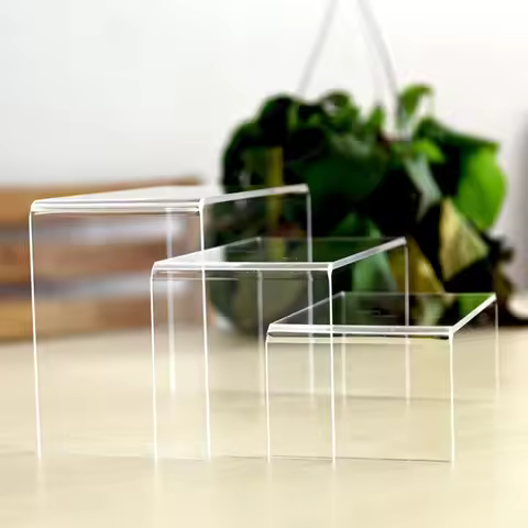 3/6/9pcs Acrylic Display Stand Lightweight Acrylic U Shape Display Stand Dessert Model Jewelry Displ