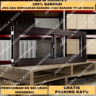 Jendela Boven Aluminium Kaca Sliding Polos Ukuran Tinggi 40 x Panjang 50 Cm (40x50) Garansi 100%