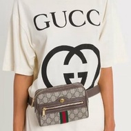 GUCCI -原花ophidia紅綠織帶迷你腰包