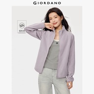 Giordanoผู้หญิง เสื้อสเวตเตอร์เปิดปกผ้าฟลีซ แร็กแลน แขนยาว Free Shipping 13372834