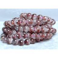 Natural Golden Red Strawberry Super Seven Crystal Bracelet Gelang Grade AAA 7-8mm - 9mm 天然超七金草莓水晶手串 