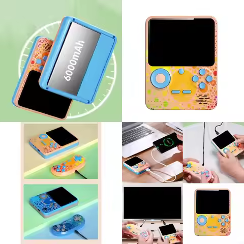 M6CA Portable System 666 Game 2 Player Option Built In Power Backup Function High Resolution Color S