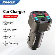 MeeGoo PD30W Car Charger 3.0 Fast Charging Metal Case Adaptor Charger Socket For Ip Realme Vivo Sams