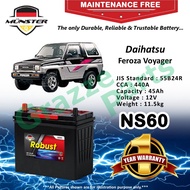 Münster Robust MF CMF NS60 | 55B24R (45AH) Car Battery Bateri Kereta for Daihatsu Feroza Voyager