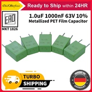 1.0uF 1000nF 63V 10% Metallized PET Film Capacitor