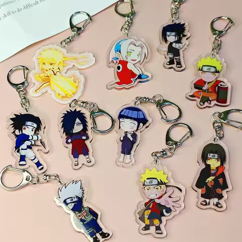 Anime GOODS Acrylic Keychain cute y2k Kakashi Sasuke keychain for bag keys car key bag backpack coll