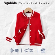 Jaket Varsity Anak Laki Laki Perempuan Usia 2 3 4 5 6 7 8 9 10 11 12 Tahun Inisial B Jaket BaseBall 