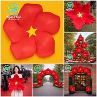 Wholesale 10 GIANT YELLOW STAR RED FOAM FLOWERS - EXTREMELY IMPRESS DECORATIVE POINTS April 30, 1/5,