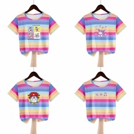 baju t-shirt pastel Ringan Budak Baju Tee Budak lelaki kecil Budak perempuan Lengan Pendek Kasual Le