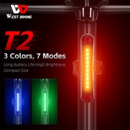 WEST BIKING Bike Tail Light 500mAh Bicycle Warning lights MTB Road Bike Signal Light Waterproof Rear Light USB Rechargeable Bike Accessories