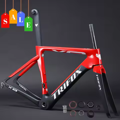 Carbon Road Bike Frame Cycling Bicycle Frameset TRIFOX X8QR Frame+Fork+Seatpost（Max Wheels & Tire 70