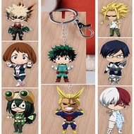 Anime Acrylic Keychain For My Hero Academia Key Ring Series Collectibles Deku Bakugou Todoroki BNHA Birthday Gift