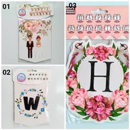 Happy Wedding Banner / Flag Bunting Wedding Flag Banner