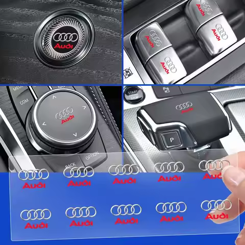 Car Interior Decoration 3D Sticker Steering Wheel Dashboard Decal For Audi S3 S5 S1 S4 S2 S6 RS3 RS4
