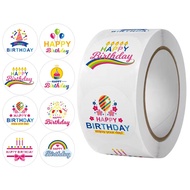 สติ๊กเกอร์วันเกิด 500ดวง สำเร็จรูป สุขสันต์วันเกิด ของขวัญ ตกแต่ง Sticker Happy birthday