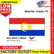 Bendera Labuan Flag 3x6ft Cotton Labuan Flag  90cm X 180cm
