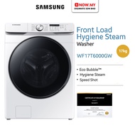 SAMSUNG 17kg Inverter Front Load Washer WF17T6000GW | Hygiene Steam
