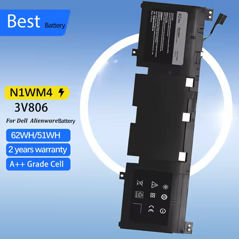 N1WM4 3V806 Battery For DELL Alienware 13 R2 Series ALW13ED 2708 ALW13ED-2608 ALW13ED-1508 62N2T 2P9