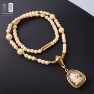 Thai Buddha brand chain, imitation ivory necklace, 泰国佛牌链子仿象牙颈链短长链高端显贵 LZ17