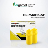 Medtopia Sterile Heparin Cap Yellow Instopper  - 100 pcs