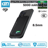 EGO MAGPOWER 2025 New Releasing 5U@ 5000mAh MagSafe Powerbank With Qi2 enhanced version, 15W And 3C 