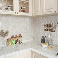CRE8TIVE Tile Stickers Marble Tile Stickers Bathroom Venyl Tiles Self-Adhesive Tiles Kitchen Wall Ad