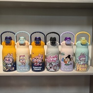 【Ready Stock】Leakproof 450ml Portable Coffee 316 Temperature Digital Display Thermos Flask Cup Carto