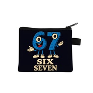 Colorful Number 67 Pattern Coin Purse Cute Purse for Boy/Girls Best 3D Cartoon for Children Storage 