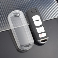 TPU Transparent Shell Fob For Mazda 2 3 6 Atenza Axela Demio CX-5 CX5 CX-3 CX7 CX-9 Car Remote Key Case Cover Accessories