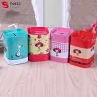 TOBIE Cash Box Giraffe Animal Cartoon Tinplate Lovely Save Money Home Decoration Money Box