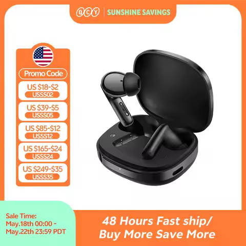 QCY T13 Pro HT23 Adaptive ANC Wireless Earbuds 13mm Drivers Powerful Bass 50dB Hybrid ANC Bluetooth 
