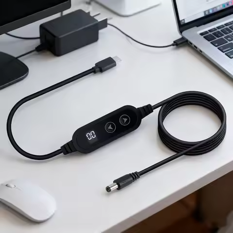 USB C to DC Power Boost Cable Type C To DC Fast Charging 5V To 12V Boost Converter Cable Adapter For