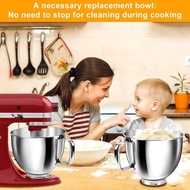 5 Quart Mixing Bowl for KitchenAid Stand Mixers, Food-Grade Stainless Steel Bowl with Handle & Clasp