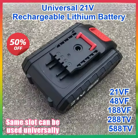 Universal 21V Rechargeable Lithium Battery 21VF 48VF 188VF 288TV 588TV for Electric Drill Wrench Scr