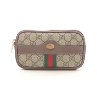GUCCI Ophidia GG Supreme Sherry Line 腰包 519308 帆布皮革 二手