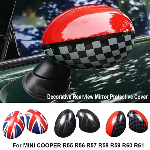 2Pcs/Set Rearview Mirror Covers For Mini Cooper Countryman R60 For Mini Cooper R55 R56 R57 R58 R59 R