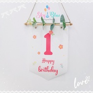 Fabric flag Banner for 1st birthday decoration