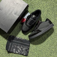 AJ1 TS Lightning Barb Tripartite Joint Basketball Shoes 9.0 Velvet Mocha Black Brown Wear-Resistant 