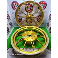 OKIMURA MAGS CNC MATTE GOLD F185X14 / R215X14 FOR CLICK 125 I V1 V2